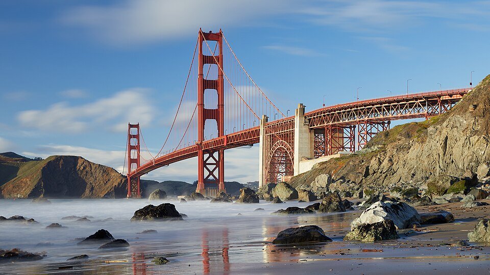 Golden Gate Bridge from the beach